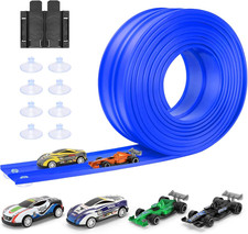 Flex Tracks 16Ft for Kids: Flexible Race Car Ramp Track with 4 Small Racecars an