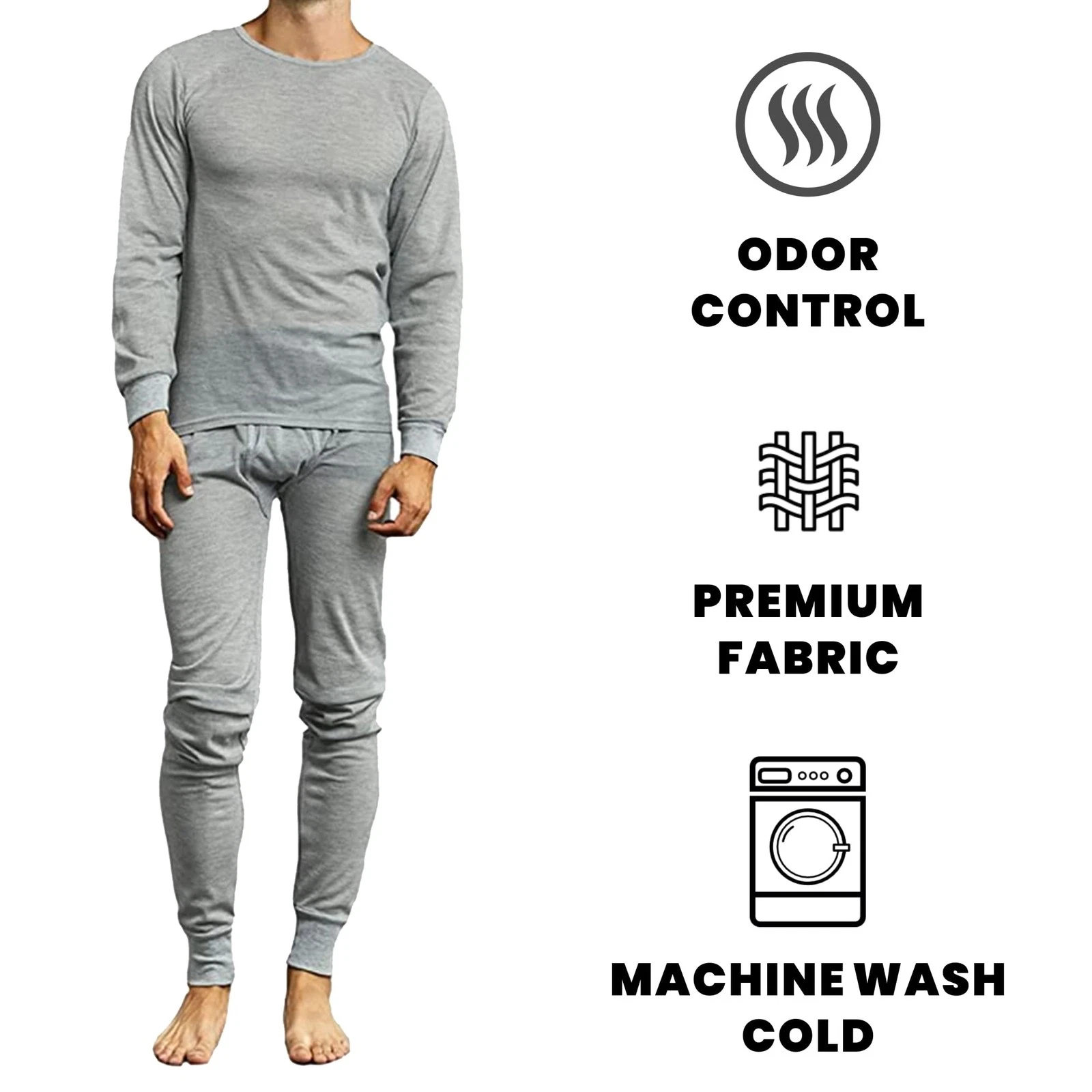 GALAXY BY HARVIC 2-PIECE LIGHTWEIGHT THERMAL SET - SIZE: MEN M - HEATHER GRAY
Opens in a new window