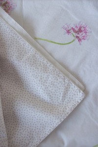 Yves Delorme Reversible "Je t'aime" Floating Floral Duvet Cover~Full~100% Cotton