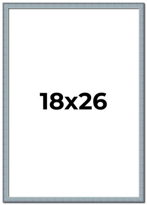 18x26 Frame Blue Scuffed Farm Board Solid Wood Picture Frame Width 0.75 Inches |