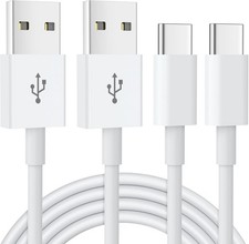 USB C Cable,2Pack 6FT/1.8M A to C Cable Fast Charging 6FT, White