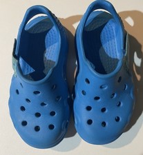 Crocs Swiftwater Unisex Kids Blue Clog Sandal Slip On Synthetic US 8 EU 25