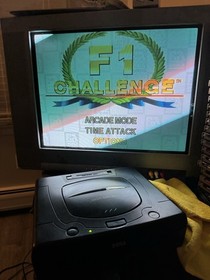 Sega Saturn Model 2 Console W/ Controller Cables 4 Games Tested Working