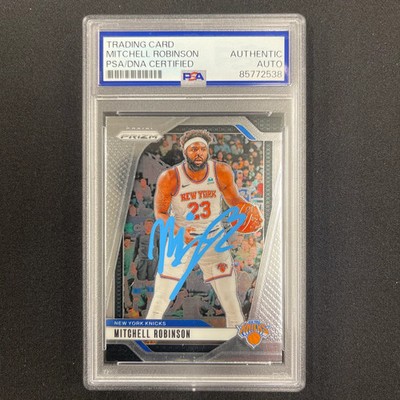 Mitchell Robinson 2024 Panini Prizm Basketball#156 Signed Card PSA Autographed