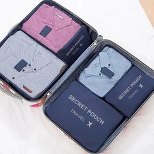 6pcs Travel Storage Bags Set Waterproof Luggage Organiser Packing Cubes Clothes