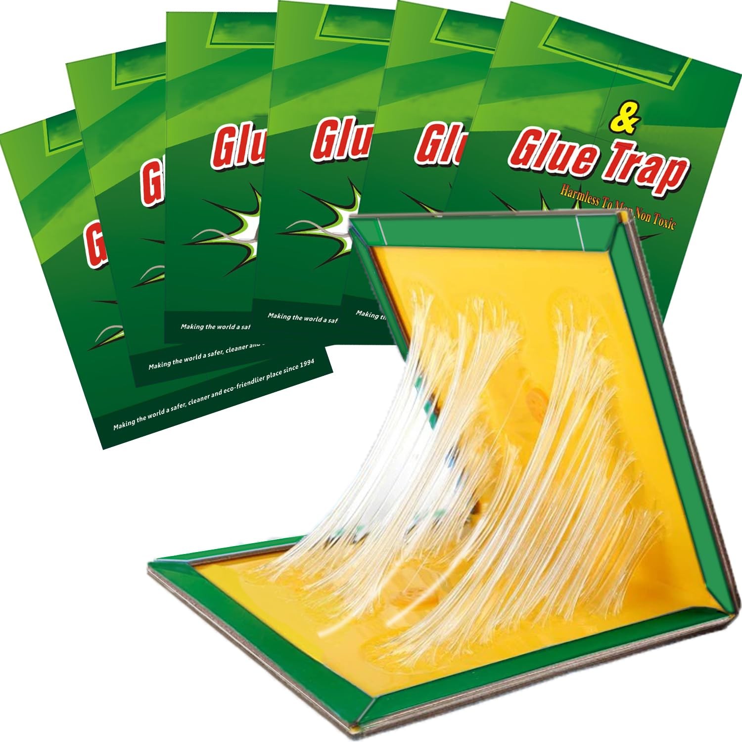 6 Pack Pest Trap Boards, Large Strong Sticky Pad And Boards For green