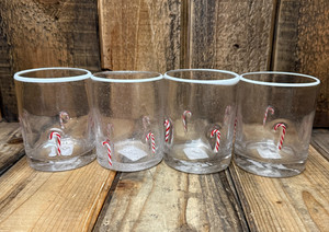 Pottery Barn Reindeer Christmas Tumblers – Set Of 8, 12 Oz Glass Glasses, Discontinued Holiday Decor