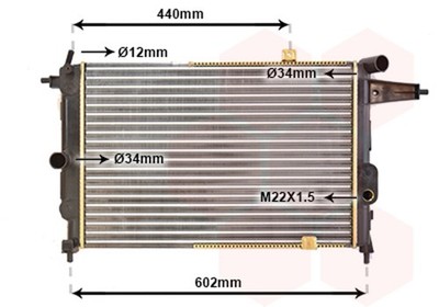 Motorkühler Wasserkühler VAN WEZEL 37002119 für CC J89 VECTRA OPEL F19 M19 F68