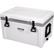 VEVOR Hard Cooler Insulated Portable 52 Quart 50-Can Capacity Ice Chest Open Box
