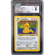 1999 Dragonite #04/62 Fossil Holo CGC 8 Pokemon Card *AE