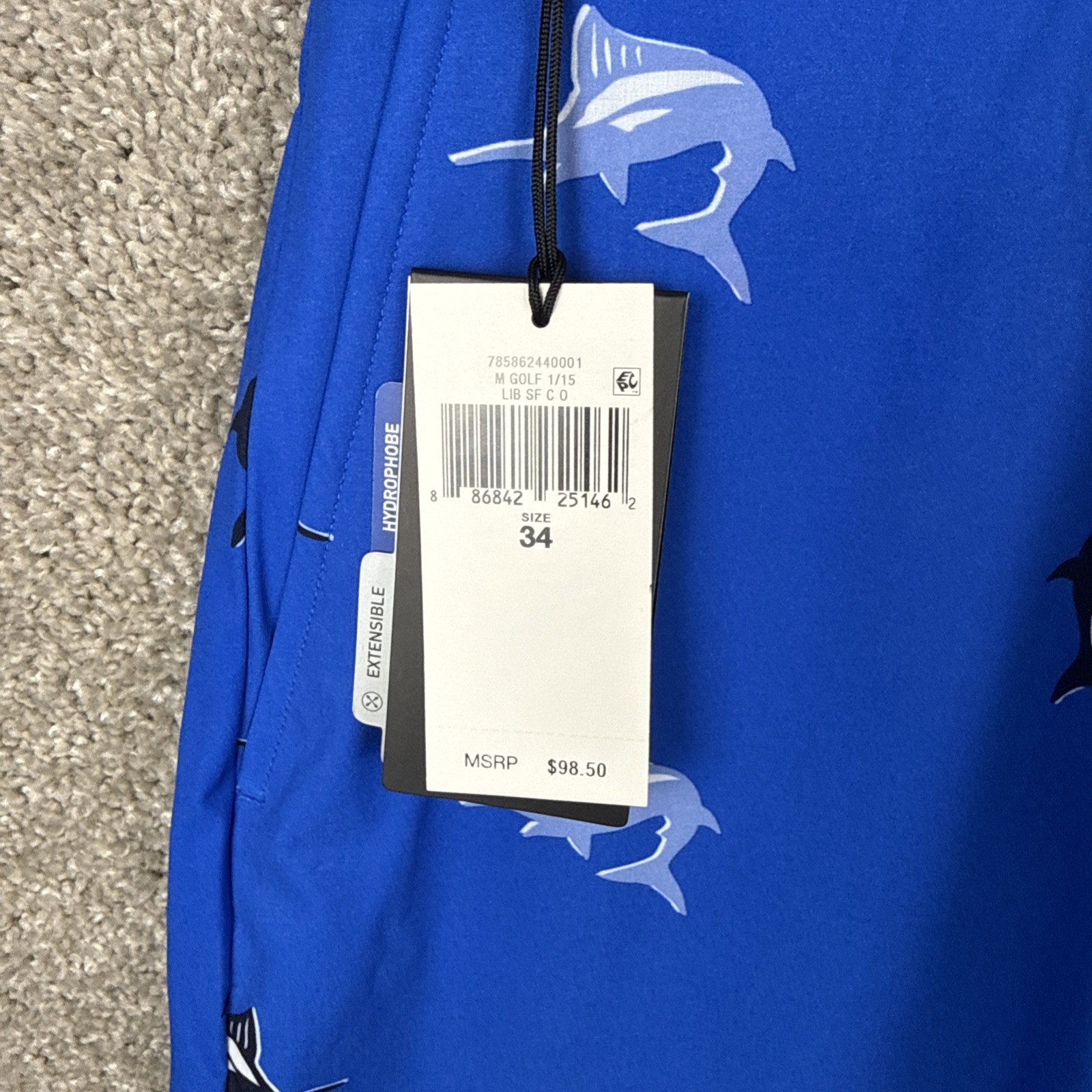 Ralph Lauren RLX Blue Swordfish Chino Golf Shorts Classic Fit Men’s 34 NEW thumbnail 6