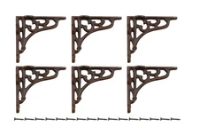 Antique Style Shelf Brace Wall Bracket Cast Iron Brackets Small 3 5/8" X 4 1/...