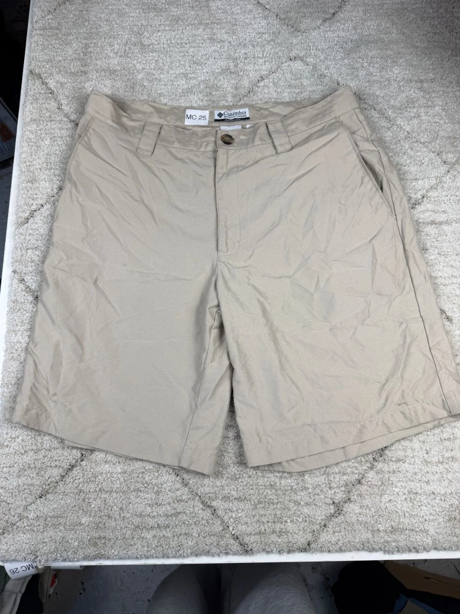 Columbia Mens Hiking Chino Shorts Beige Size W36 | Outdoor Hiking Shorts |