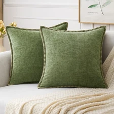 MIULEE Pack of 2 Fall Couch Throw Pillow 18" x (Pack 2), Sage Green 
