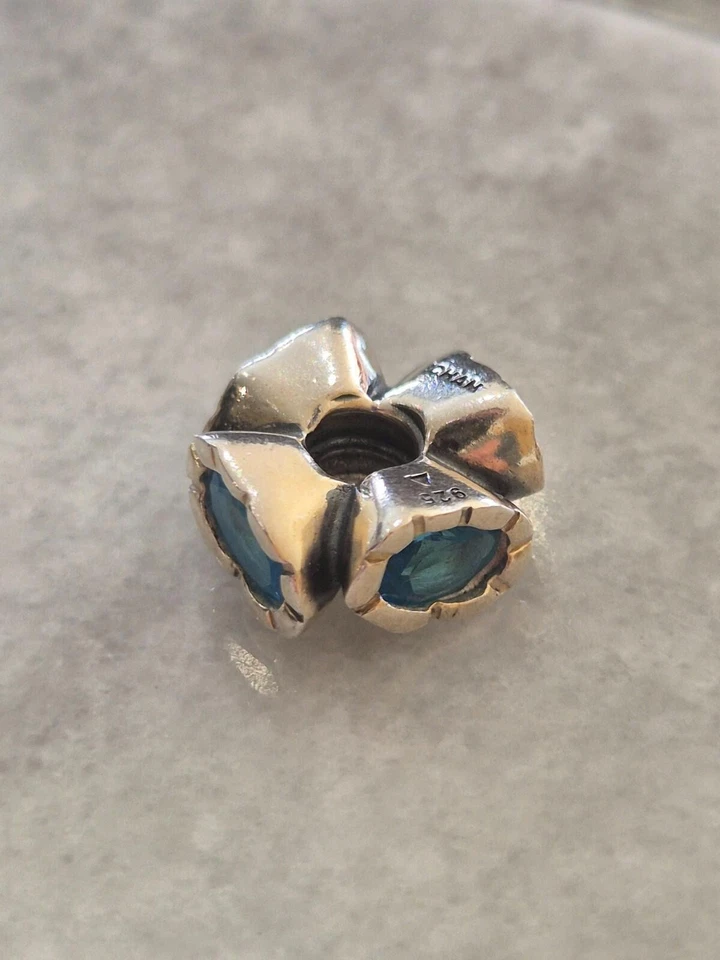 Подлинный Cham Chamilia 925 пробы четыре стороны с синий камень подвеска. - Изображение 2 из 2