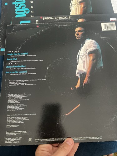Bruce Springsteen - 3 Versions - Chimes Of Freedom - Vinyl EP - 1988 - Promo - Picture 2 of 4