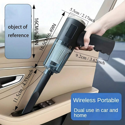 1 Stück Kabelloser Staubsauger Dual Use für Haus und Auto 120W Hochleistungsstaubsauger