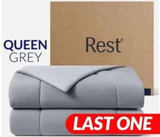 REST® Evercool® Cooling Comforter, QUEEN/FULL,  Hot Sleepers Blanket GRAY