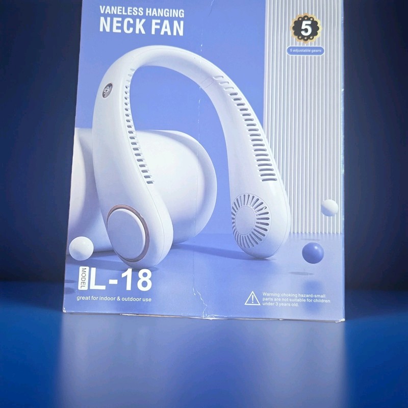 New Blue Protable Personal Cooling Bladeless  Neck Fan. Lightweight And Quiet.
