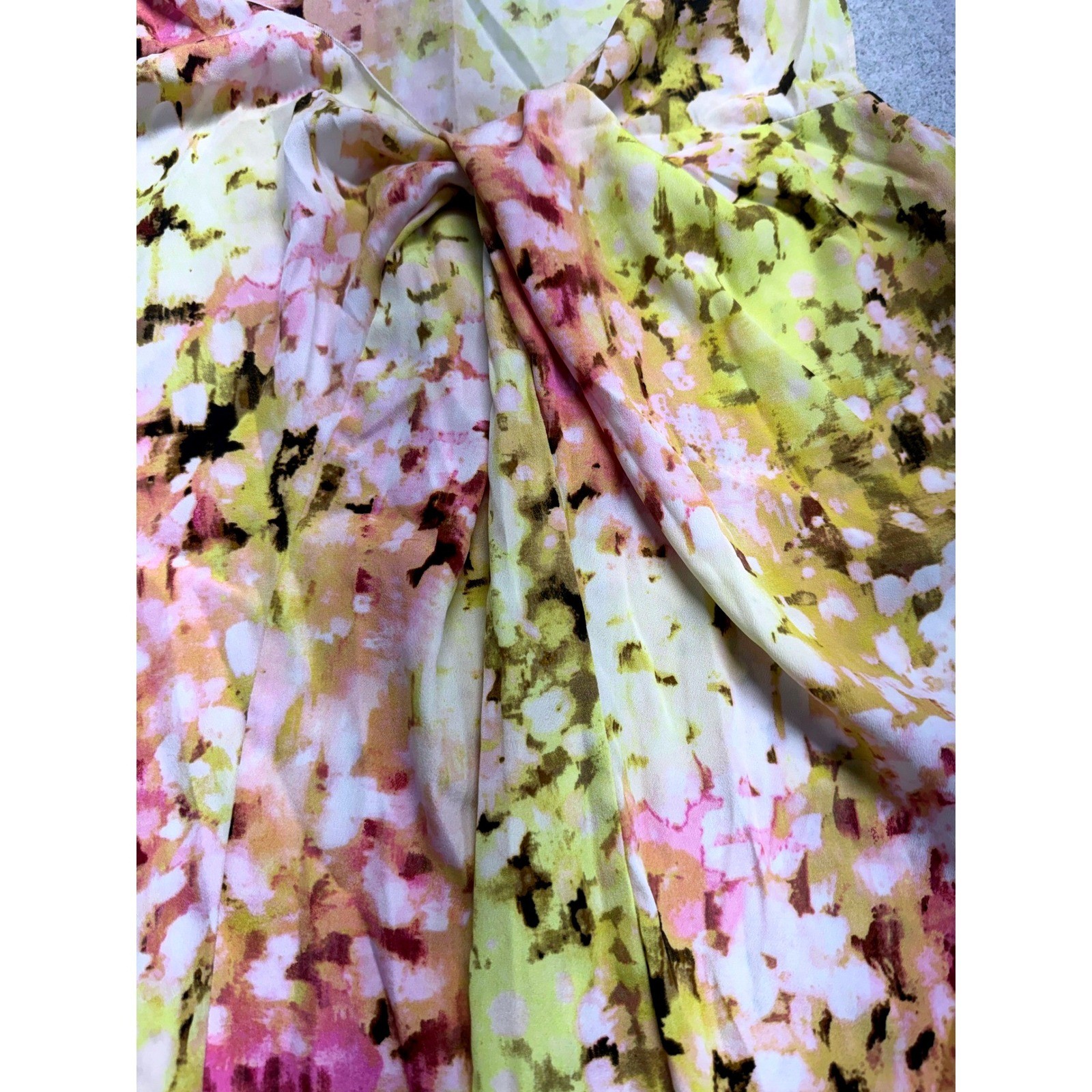 Ann Taylor Loft Blouse Womens Medium Multicolor Abstract Floral Sleeveless Top image 4