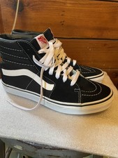 Vans SK8 HI Men/Women Black White High Top Skateboard Shoes Mens 6.5 Womens 8 US