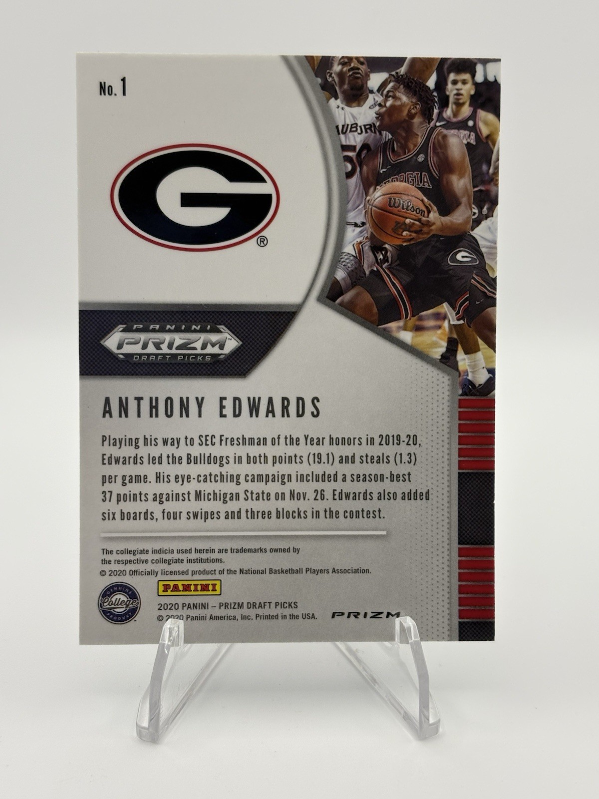 Anthony Edwards 5 Card Lot RC PSA/DNA Certified Authentic Auto Prizm Draft Picks view 5