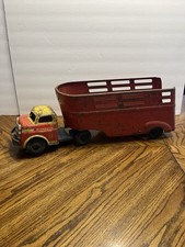 Vintage 1950s Wyandotte Construction Pressed Steel Truck  Trailer Toy