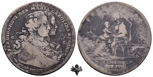 NAPLES 120 Grain Plate 1772 VERY RARE SILVER Ferdinand IV of Bourbon