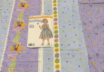Vintage Daisy Kingdom  Winnie The Pooh Border Fabric, Pattern & Contrast