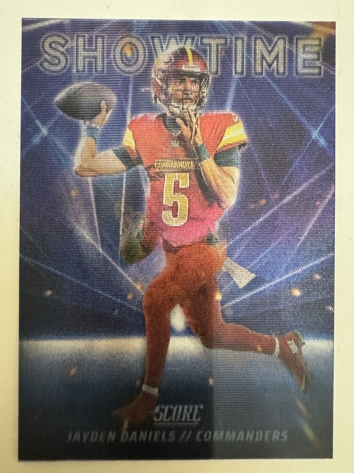 2025 Score Showtime Jayden Daniels Commanders SP Case Hit