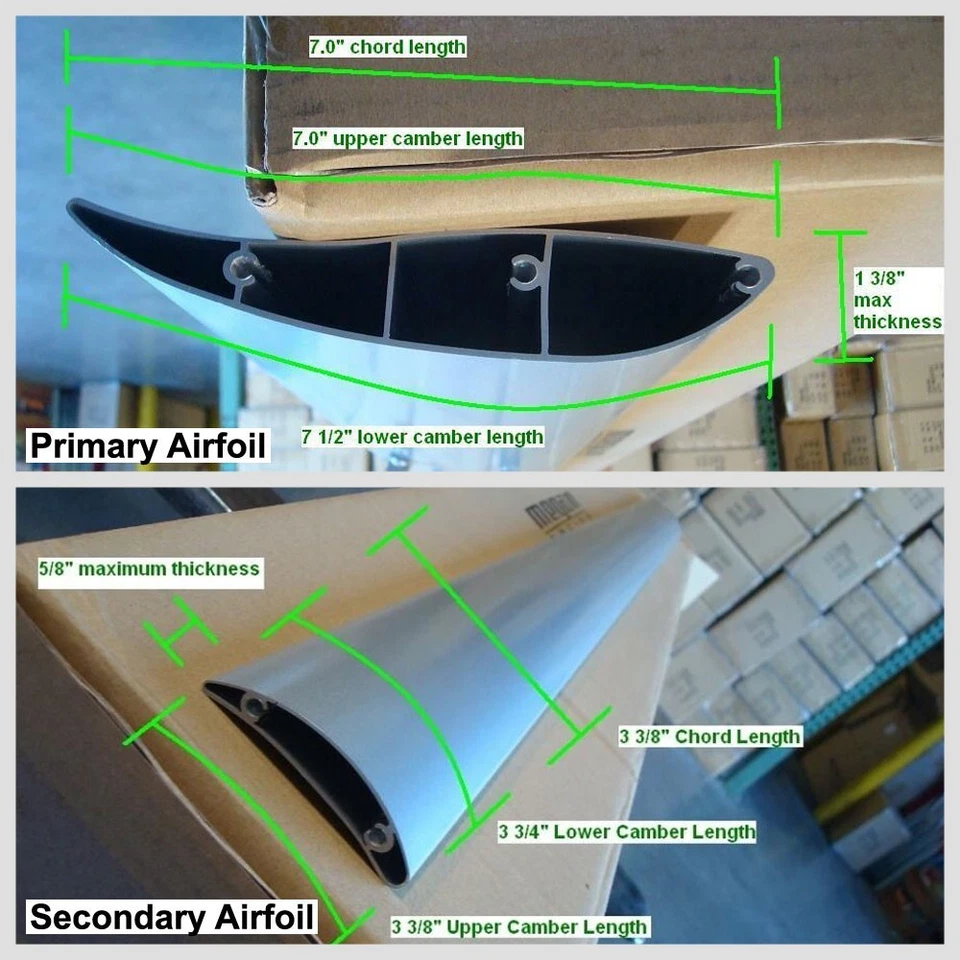 Alerón trasero Megan Racing 56" ajustable negro doble cubierta estilo GT Foto 4 de 4