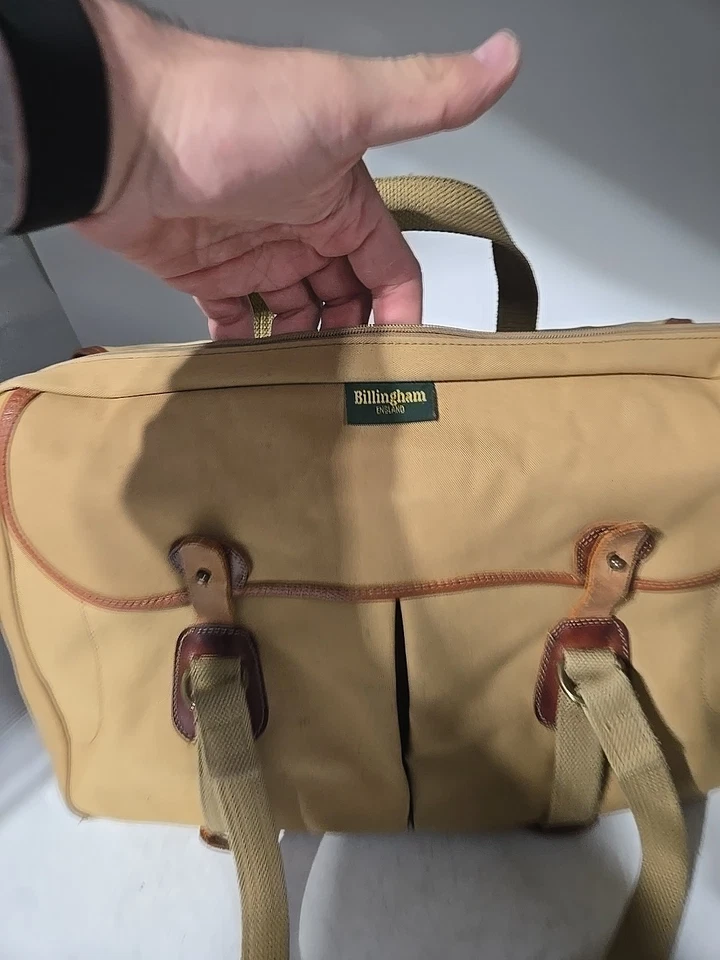 Bolso de hombro para cámara Billingham Brierley Hill 335 vintage de los años 90 con inserciones beige Foto 4 de 4