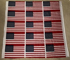 American Flag USA     Poly Cotton Blend Fabric Printed Flags Panels Size 61x58