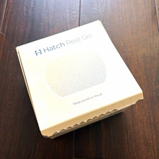 Hatch Rest Go Portable White Noise Sound Machine, White w/ Ring  USB Cable