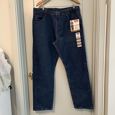 Wrangler Five Star Premium Flex Relaxed Fit 38x32 NEW Blue Denim Jeans