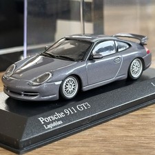 Porsche 911 GT3 1998 Grey Metallic Die-Cast Scale 1/43 Lapisblau 996 Minichamps