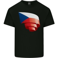 Arricciato Czechia Bandiera Repubblica Ceca Day Calcio Uomo Luce T-Shirt