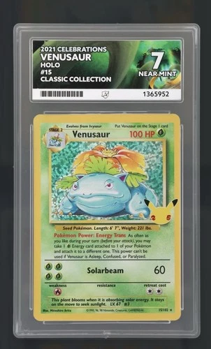 Pokémon TCG Venusaur Holo Celebrations 25th Anniversary 15/102 ACE 7 NEAR MINT