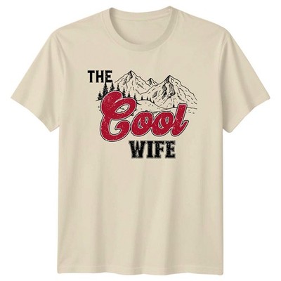 Grafik-T-Shirt The Cool Wife Mountain Scene Geschenk für sie