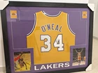 Shaquille O'Neal Los Angeles Lakers #34 Signed Framed Basketball Jersey