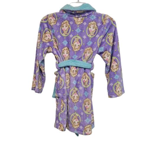 Disney Frozen Bathrobe Girls 8 Princess Magic Long Sleeve Tie at Waist Soft Warm - Picture 2 of 6