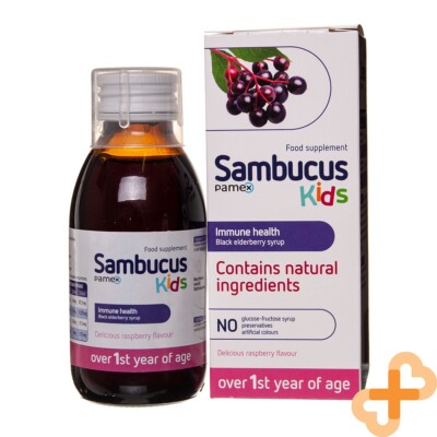 SAMBUCUS Kids Immunsystem-Support Sirup 120 ml Himbeer Supplement Alkohol-frei