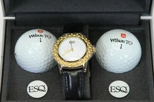 Movado ESQ Women Golf Quartz Watch Wilson TC 1 Balls Tee Ball Holder