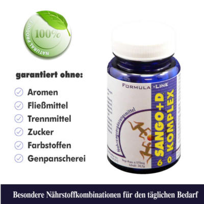 Sango San Korallen + Vitamin D3 60 Vegi-Kaps - Beste HANNES' Qualität