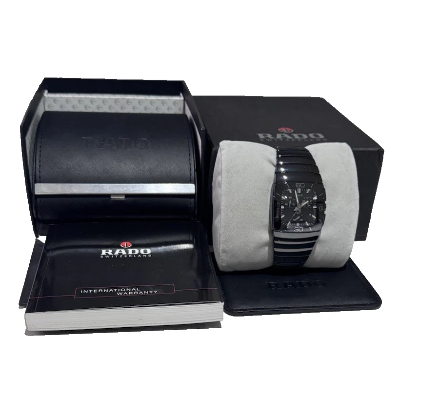 RADO SINTRA MENS CHRONOGRAPH DATE QUARTZ CERAMIC WATCH MINT BOXED RRP £3200 - Image 4 of 4