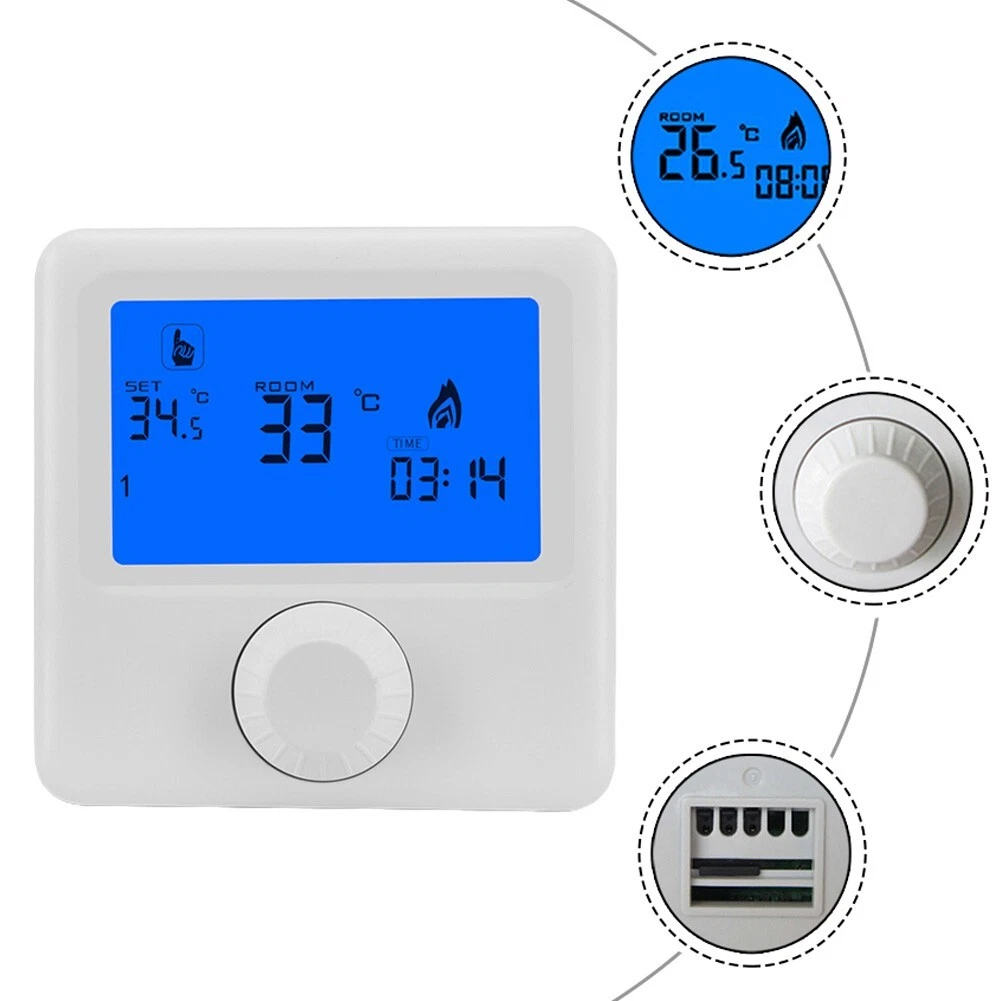 Business Industrial Thermostat HVAC Equipment 5~35°C 86*86*23mm Thermostat  | eBay