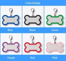 Personalized Bone Shaped Pet ID Tags for Dogs-laser engraved dog collar name tag