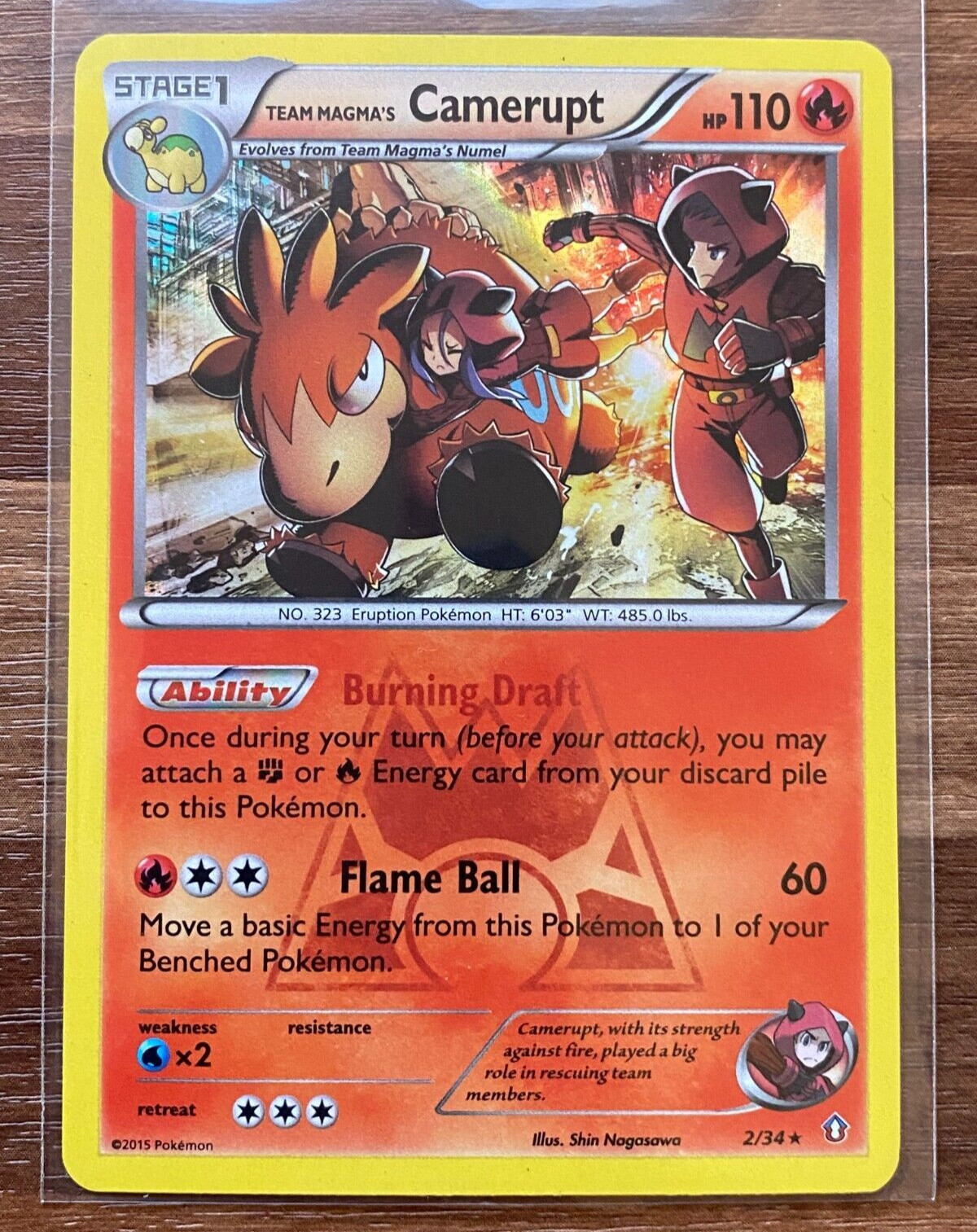 Double Crisis #2/34 Team Magma's Camerupt Holo Rare Pokémon TCG
