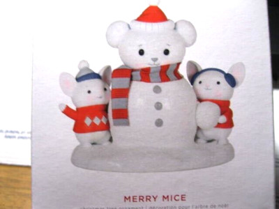 2022 Hallmark MERRY MICE - SNOWMAN WITH TWO MICE - DEC  1ST IN UNANNOUNCED SRIES