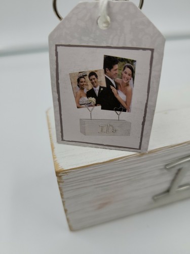 Malden Moments Collection 2-Hearts Picture Holders Wood Decor "I Do" NEW 6"x1.5" - Picture 2 of 4